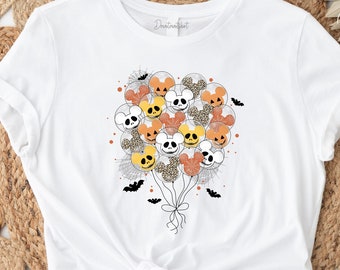 Disney Skeleton Balloon Shirt, Disney Halloween Matching Shirt, Disney Balloon Shirt, Mickey Minnie and Friends, Disney Trip Family Shirt