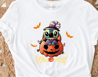 Camisetas de truco o trato de puntada de Halloween, sudadera de Halloween de Disney, camisa de Disneyland, camisa de Halloween, puntada de Halloween, puntada de terror