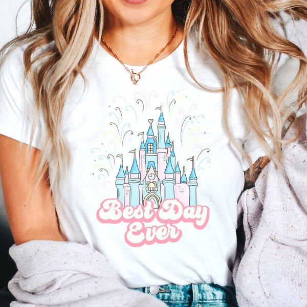 Disney Castle Best Day Ever Shirt, Disney Family Trip Shirts, Disneyland Retro Pastel T Shirt, Castle Mickey Tee, Disney Shirt, Comfy Colors