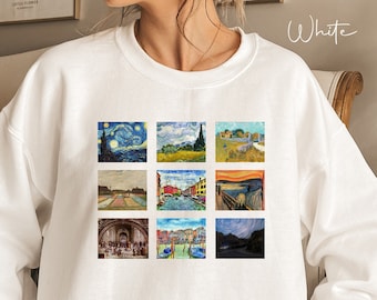 Vincent Van Gogh Shirt Womens & Mens , Van Gogh sweatshirt Women , Van Gogh Art, Grunge Aesthetic Clothing , Art Lover Gift