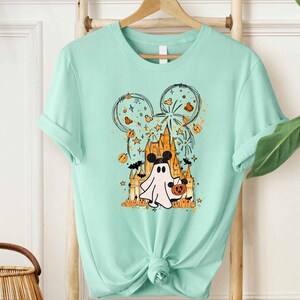 Mickey Ghost Castle Shirt, Disney Watercolor Castle Shirt, Halloween  Shirt,Disney Halloween Shirt, Minnie Halloween Shirt, Disney Shirt