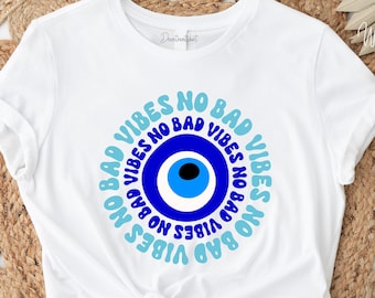 No Bad Vibes Evil Eye Shirt | Evil Eye T-shirt | Unisex Jersey Short Sleeve Tee | Evil Eye Tee for Women | Gift for her