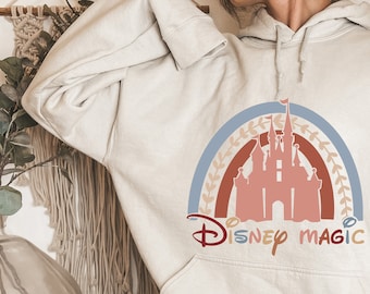 Disney Rainbow Castle Hoodie, Disney Castle Sweatshirt, Disney Family Hoodie, Disney Retro Sweatshirt,Disneyworld Hoodie, Disneyland Hoodie