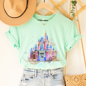 Disney Watercolor Castle Shirt, Disney Vacation Shirt, Disney Trip Shirt, Disney Family Vacation Shirt, Disney Watercolor Castle