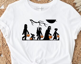 スターウォーズ ハロウィン シャツ、トリックオアトリート ハロウィン シャツ、ハロウィン パーティー シャツ、スターウォーズ ギフト、ハロウィン シャツ ファミリー 女性 幼児 子供