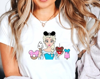 Camiseta de la princesa Disney Elsa Snacks, camiseta de Elsa Frozen, camiseta de la princesa Disney Elsa, camiseta del reino mágico de Frozen, camiseta de Disney Trip
