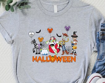Camisa Disney Halloween Toy Story, Camisa Disney Halloween Toy Story, Camisa balão Mickey, Camisa de doces ou travessuras, Camisa familiar Disney Halloween
