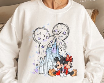 Mickey & Minnie Castle Hoodie Shirt, Disney Sweatshirt,Disney Castle Sweatshirt, Disney Castle Hoodie, Magic Kingdom Sweatshirt