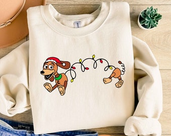 Disney Slinky Dog Christmas Hoodie, Toy Story Disney Holiday Sweatshirt, Disney Christmas Hoodie , Disney sweatshirt family Trip Gift