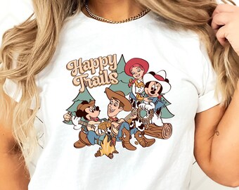 Camiseta de Mickey Minnie Jessie y Woody, camiseta de Disney Friends, camiseta de Toy Story, camiseta de Disneyland, camisetas de Disneyworld, camiseta unisex de Disney
