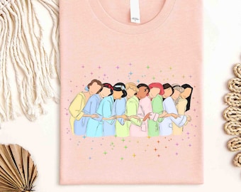 Disney Princess Shirt, Disney Vacation Tshirt, Disney Princesses Squad Tee, Disney Girl Trip Shirt, Princess Birthday Tee