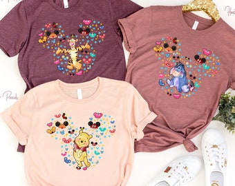 Winnie The Pooh Shirts, Pooh Bear Shirt, Mickey Ears Shirt, Disney Pooh Shirt, Tiger, Eeyore Shirt, Disney Family Shirt,Disney Friends Shirt