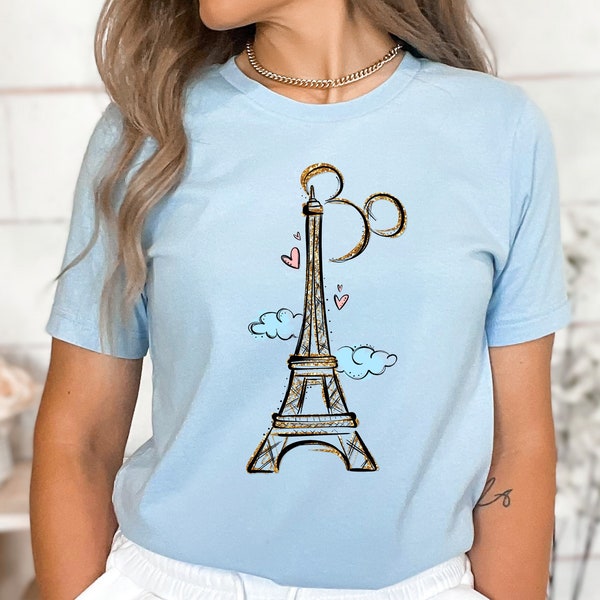 Disneyland Paris T-Shirt, Eiffel Tower Mickey Shirt, Mickey Ears Shirt, Custom Disney tee, Disneyland Vacation Shirts