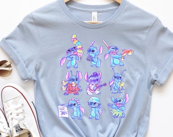 Maglietta Disney Stitch, Maglietta Disney Figures, Maglietta Summer Mode, Maglietta Family Vacation, Maglietta Disney Trip, Maglietta Cute Stitch