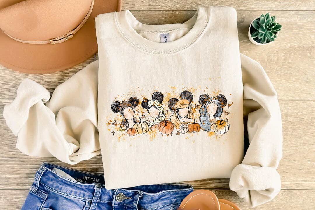 Disney Princess Fall Hoodie, Disney Princess Sweatshirt, Mickey Ears ...