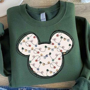 Mickey Christmas Lights Hoodie, Disney Christmas Lights Sweatshirt, Mickey Christmas Hoodie, Disneyland Family, Mickey Ears Hoodie