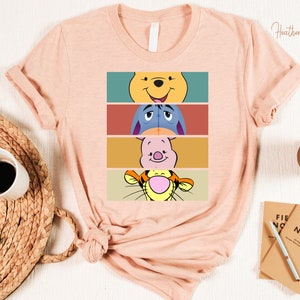 Camiseta de Winnie The Pooh, camisetas de dibujos animados para niños, camiseta de oso Winnie Piglet Eeyore Tigger, regalo para niños, camiseta para niños pequeños, camiseta unisex