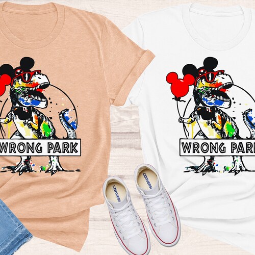 Wrong Park Shirt Funny Disney Universal Graphic Tee Matching - Etsy