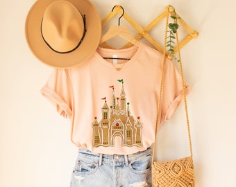 Disney Gingerbread Castle Shirt, Christmas Castle Shirt, Disney Christmas Shirt, Mickey Christmas Shirt, Disney Christmas Family Shirts