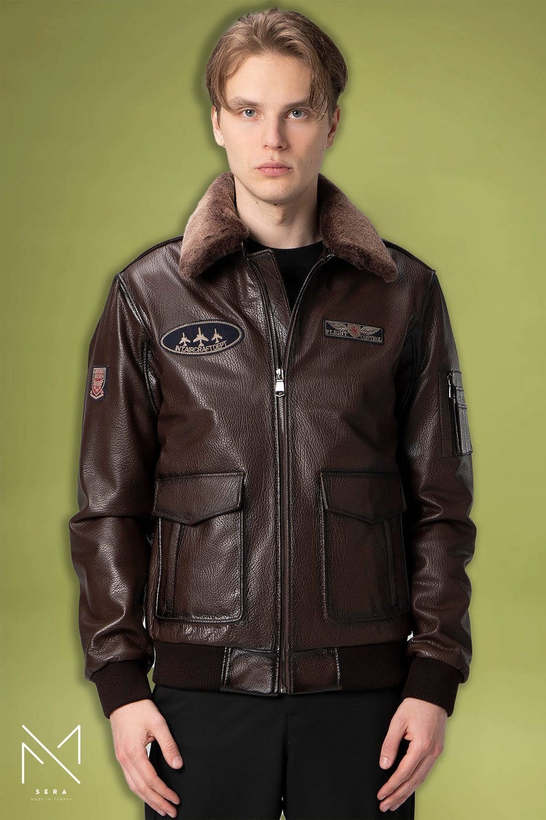 Mens Aviator Lambskin Leather Bomber Flight Jacket, Pilot Tan Jacket ...