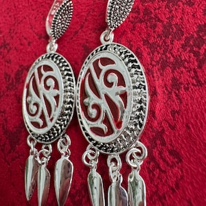 Kazakh  ornaments traditional earrings. Kazakh jewelry