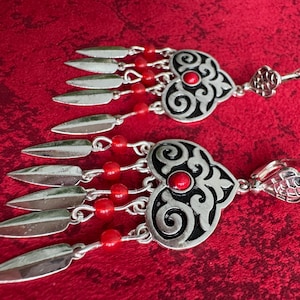 Kazakh  ornaments traditional earrings. Kazakh jewelry