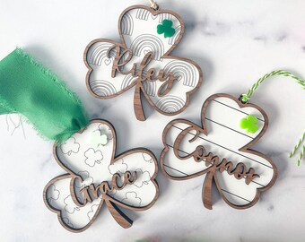 Personalized Shamrock Basket Tag: St. Patrick's Day Decor