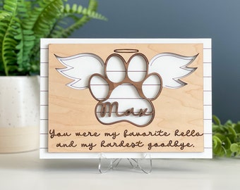 Pet Memorial Sign, Pet Memorial Gift, Pet Loss Gift, Personalized Cat Memorial, Personalized Dog Memorial, Pet bereavement, Pet Sympathy