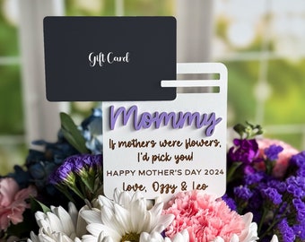 Mother's Day Gift Card Holder, Personalized Mother's Day Gift, Mother's Day Gift from Kids, Gift for her, Gift for Mom, Gift for Grandma