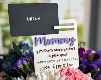 Mother's Day Gift Card Holder, Personalized Mother's Day Gift, Mother's Day Gift from Kids, Gift for her, Gift for Mom, Gift for Grandma