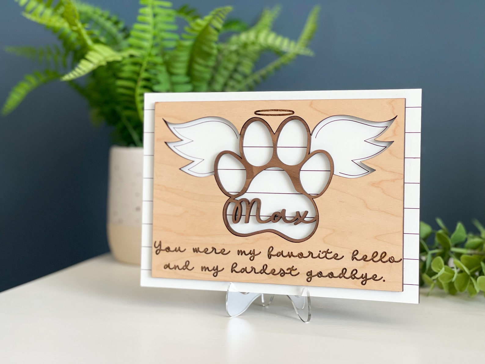 Pet Memorial Sign, Pet Memorial Gift, Pet Loss Gift, Personalized Cat