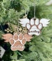 Pet Memorial Ornament, Paw with Wings Christmas Ornament, Shiplap Paw Ornament, Pet Angel Paw Ornament, Personalized Wood Ornament 