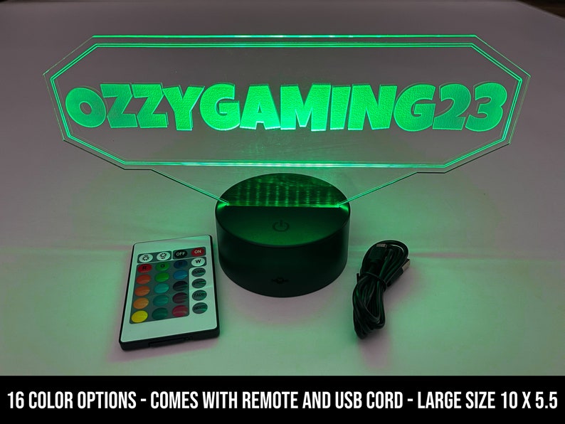 Custom Gamertag LED Sign Large Personalized Gamertag Light Etsy