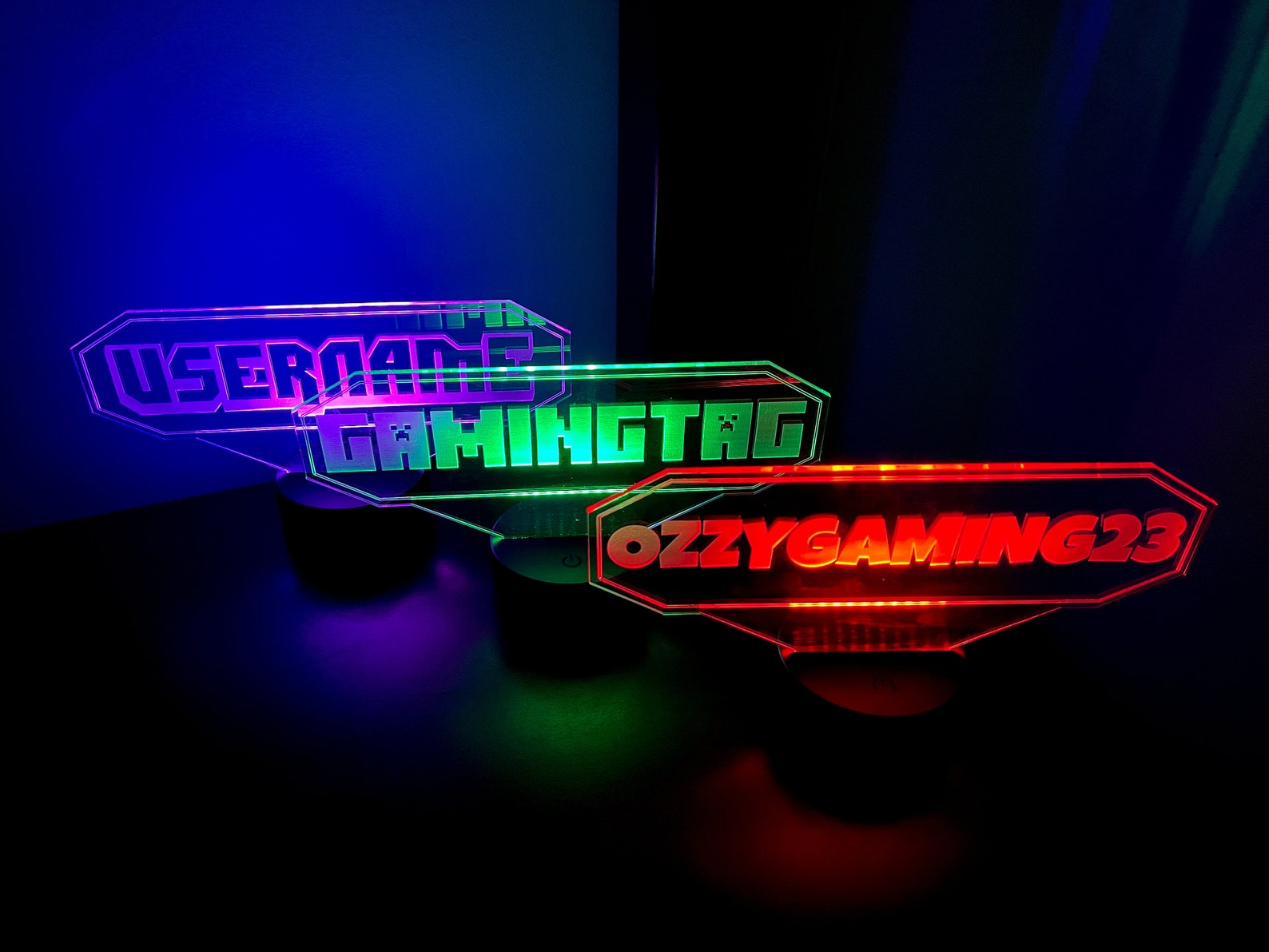Custom Gamertag LED Sign Large Personalized Gamertag Light Etsy