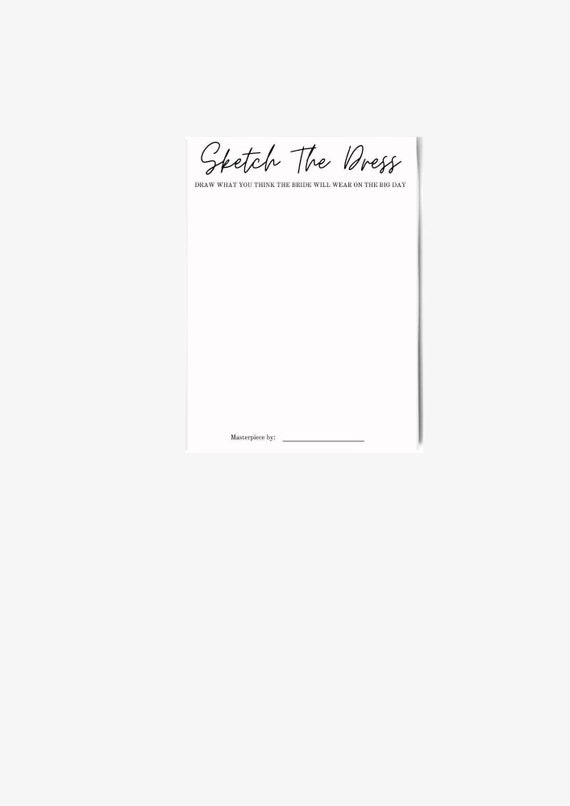 Guess The Dress Sketch The Dress Bridal Shower Game 5x7 Etsy Ireland guess-the-dress-sketch-the-dress-bridal-shower-game-5x7-etsy-ireland