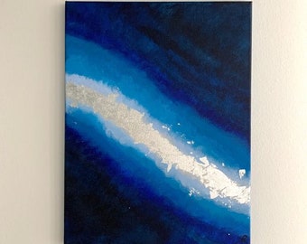Abstract blue painting