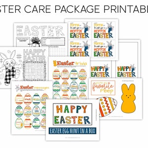 Easter Egg Hunt In A Box • Easter Care Package • Care Package Printables • Easter Box For College Students • College Care Package