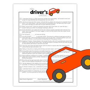 Rijcontract tieners • Contract tienerchauffeur • Nieuw chauffeurscontract • Rijbewijs tiener • Eerste keer bestuurder • Afdrukbare ouderschapsformulieren