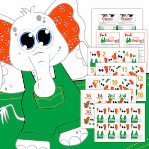Números y reglas del juego de intercambio de regalos del elefante blanco imprimibles • Juego del elefante blanco • Números del elefante blanco • Números del elefante blanco