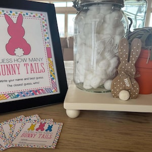 Guess How Many Easter Party Game • Guess How Many Bunny Tails Game • Printable Easter Game • Guess How Many Game • Easter Activity