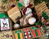 Christmas Party In A Box Printables • Christmas Box Decor For College Students • College Care Package Printables • Printable Box Decor