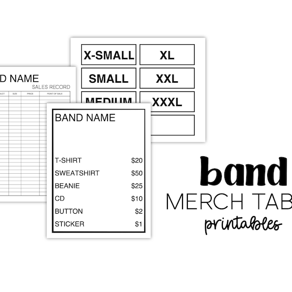 Band Sales Record Etsy