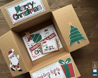 Weihnachts-Care-Paket Printables • College-Care-Paket • Gemütliche Geschenkbox • Pflegepaket Für Ihn • Pflegepaket für Sie • Weihnachtsgeschenkbox