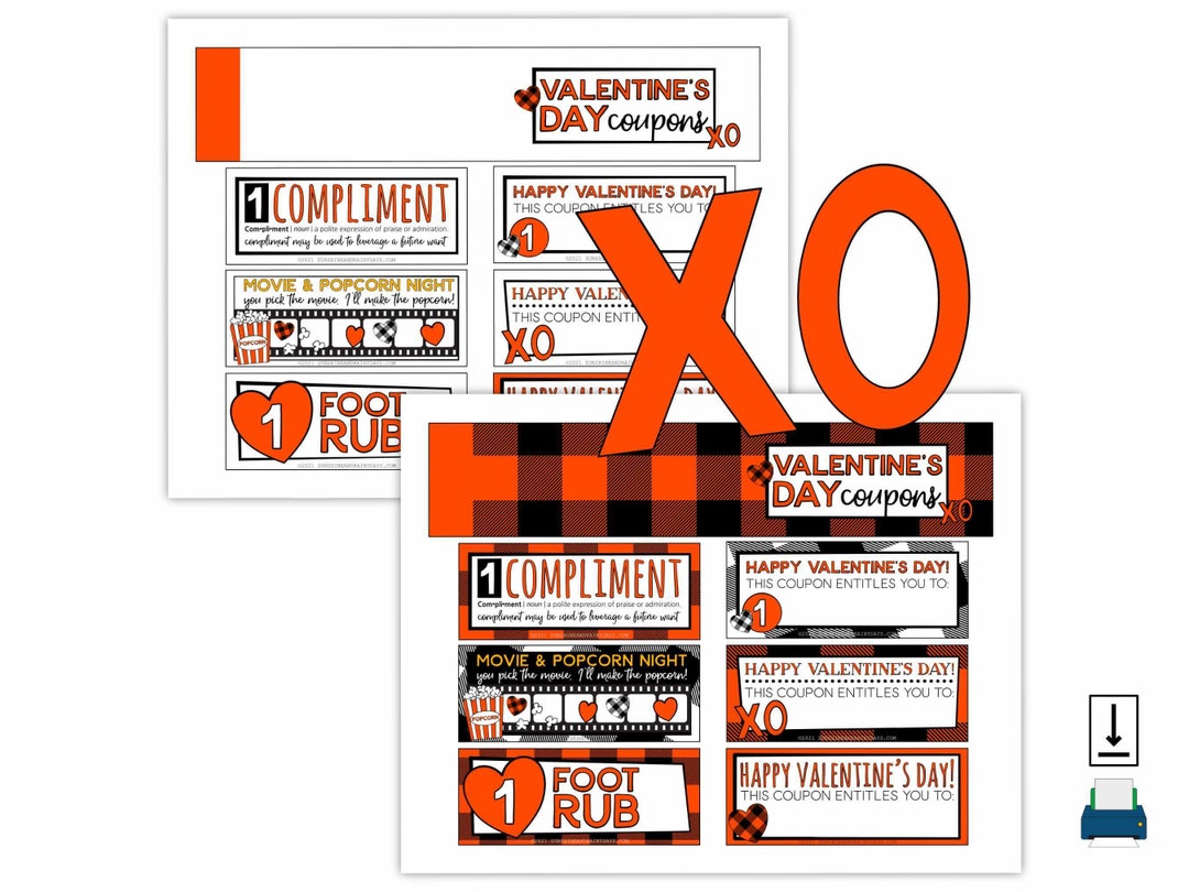 Printable Valentine's Day Coupons Valentine Gift Idea Printable ...