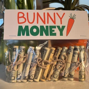 Easter Bunny Money Holder Printables • Easter Money Bunny Tag • Teen Easter Gift Idea • Easter Money Holder • Easter Basket Gift • Cash Gift