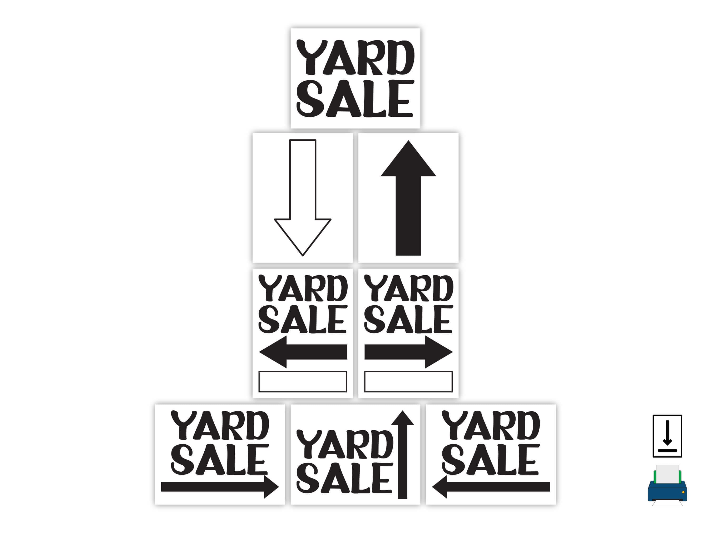 Printable Yard Sale Signs • Yard Sale Signs You Can Print at Home ...
