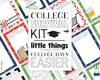 Printable College Survival Kit Book • Printable College Gift Card Book • High School Graduation Gift • Printable Graduation Gift Card Book