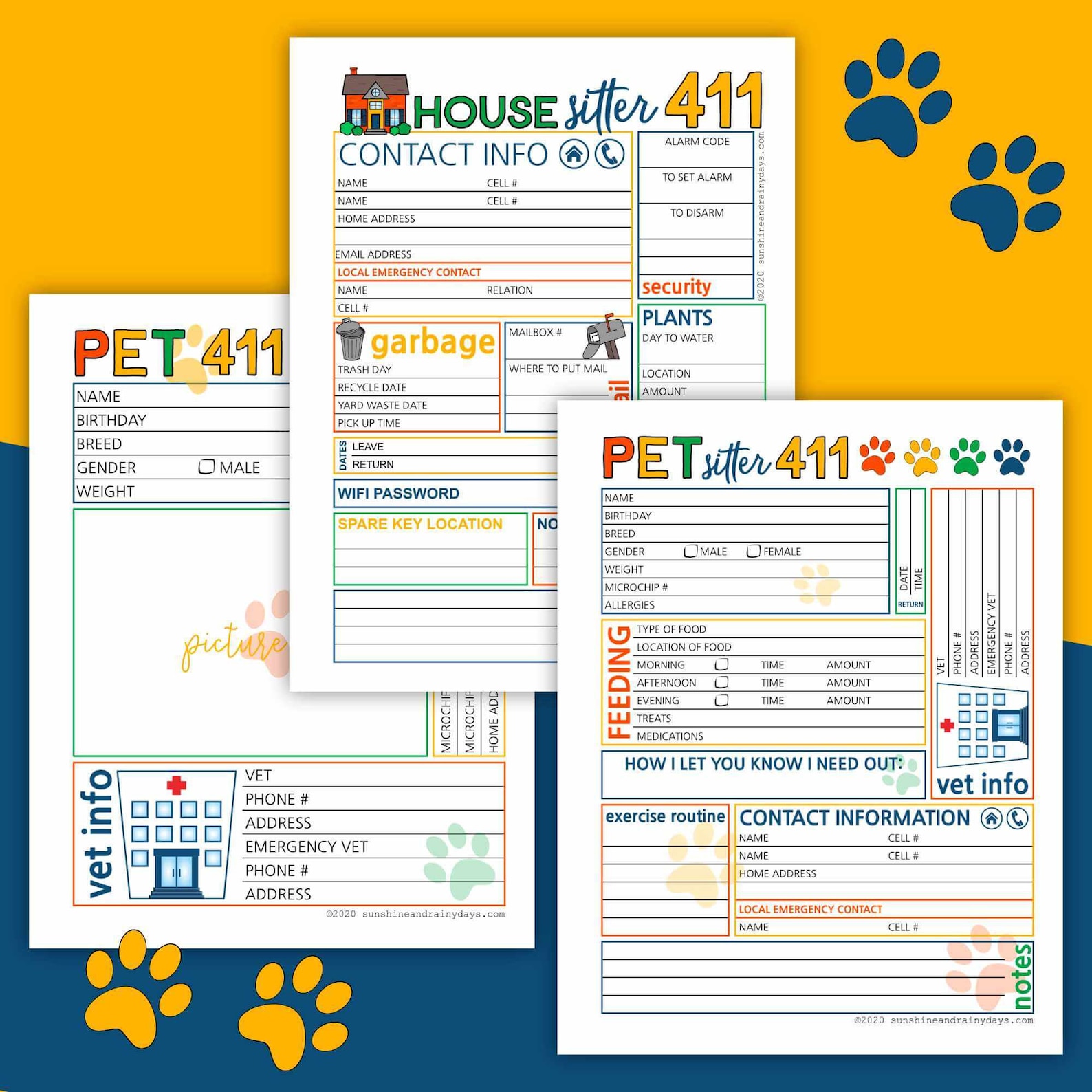 Printable Pet Binder Ultimate Pet Binder Pet Health Sheets Pet Records