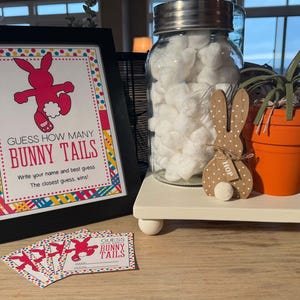 Guess How Many Easter Party Game • Guess How Many Bunny Tails Game • Printable Easter Game • Guess How Many Game • Easter Activity