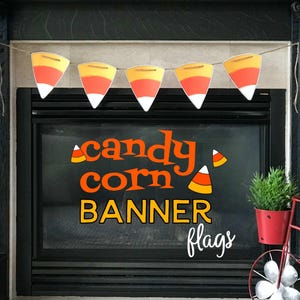 Printable Candy Corn Banner • Halloween Banner • Candy Corn Garland • Candy Corn Decor • Banner • Fall Banner • Printable Candy Corn